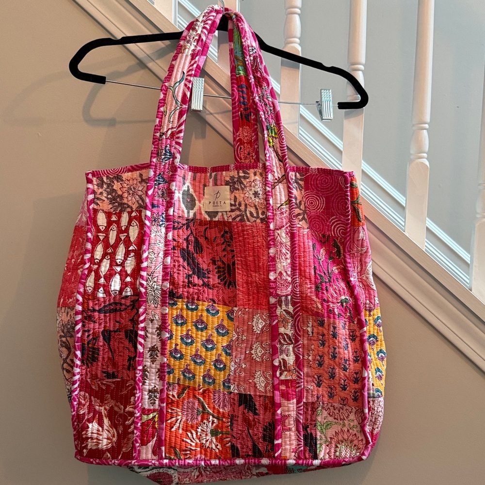 Poeta Seaside Tote SOLD OUT Amore  Patchwork Large Like New